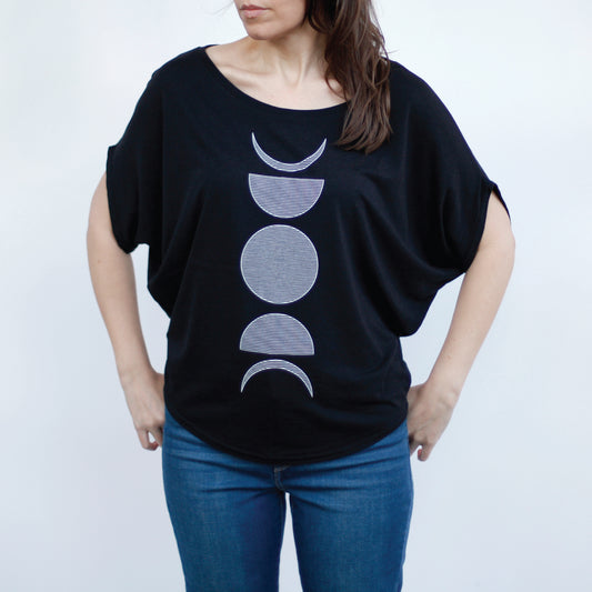 Moon Phase Eco Friendly Bamboo Organic Cotton Off The Shoulder Top