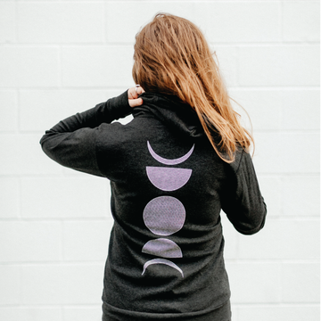 The Moon Phases Lightweight Zip Hoodie.